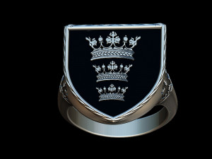 kings arthur coat of arms ring 3D प्रिंट मॉडल