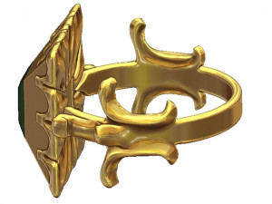 17th century fashion ring 3D 프린트 모델