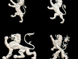 heraldry pack for jewlery lions 2 3Dプリントモデル