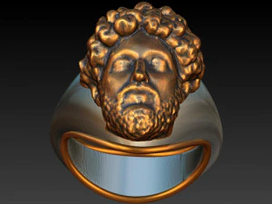 anillo de hombre marco aurelio bronce-plata Modelo de impresión 3D