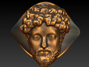 bronze-silver marcus aurelius mensring 3D Print Model
