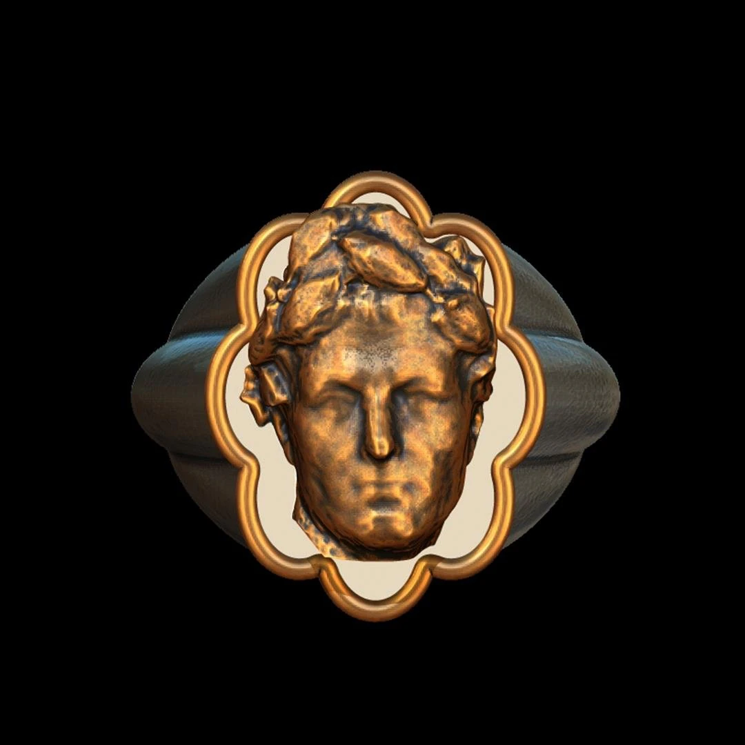 cesar bronze silver ring 3D Print Model .c4d .max .obj .3ds .fbx .stl .blend