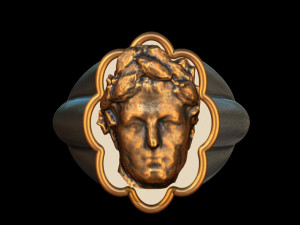 cesar bronze silver ring 3D प्रिंट मॉडल