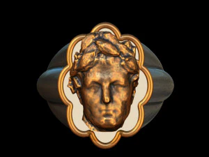 cesar bronze silver ring 3D Print Model