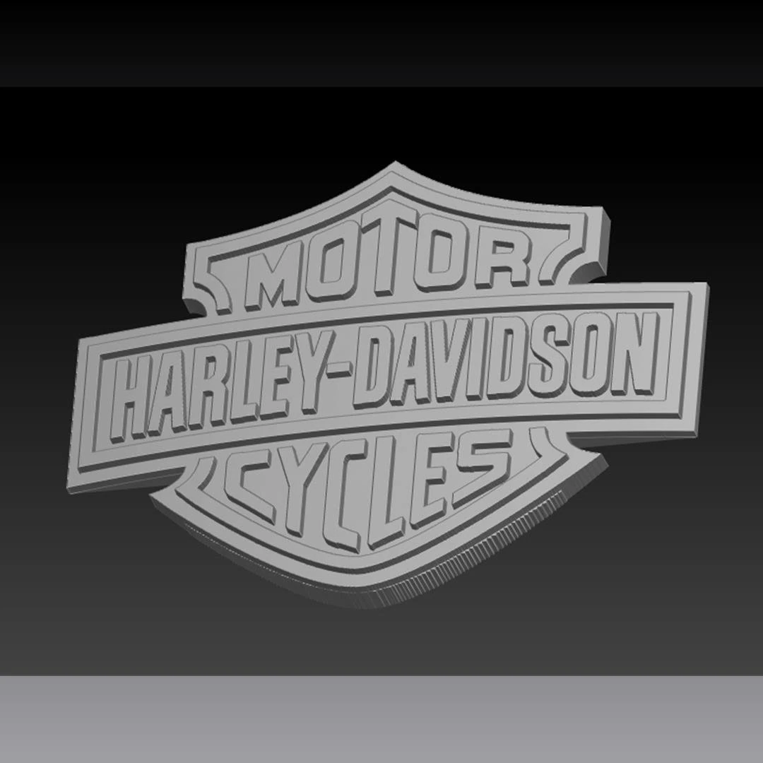 harley davidson logo 3D Print Model .c4d .max .obj .3ds .fbx .stl .blend 
