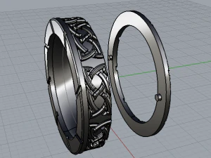 two metals celtic ring 3D Print Model