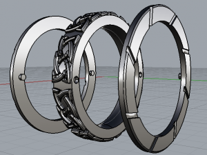 two metals celtic ring 3D Принт Модель