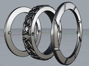 two metals celtic ring 3D Print Model