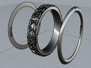 two metals celtic ring - fem edition 3D Print Model