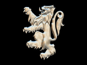 lion heraldry element Modello di stampa 3D