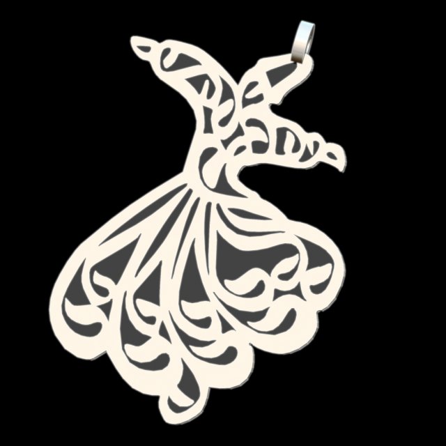 mevlana pendant new Modello di stampa 3D .c4d .max .obj .3ds .fbx .stl .blend 