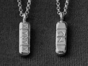 pingente xanax 2mg Modelo de Impressão 3D