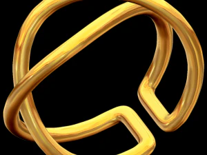 調節可能なダブルツイストリング 3Dプリントモデル