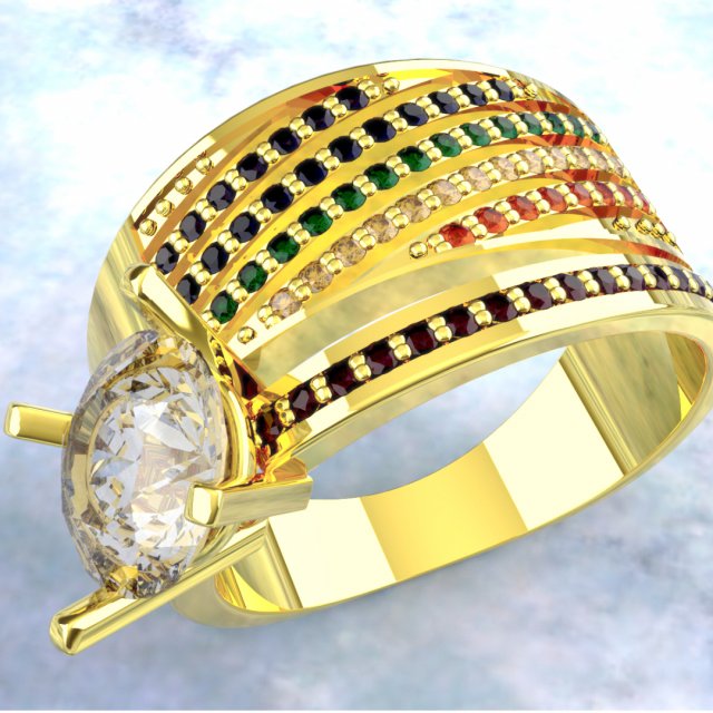 square oblique ring Model Cetak 3D .c4d .max .obj .3ds .fbx .stl .blend 