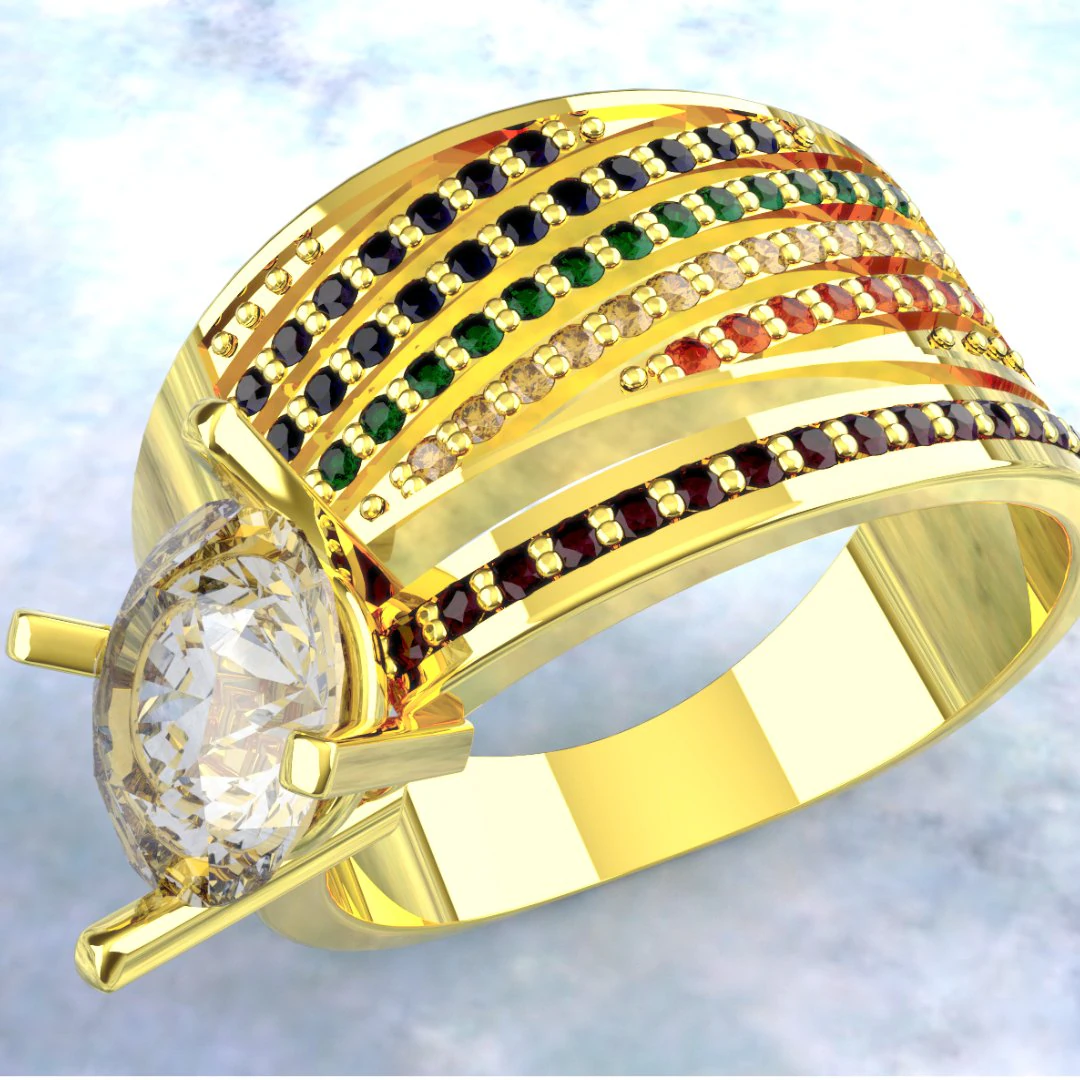 square oblique ring 3D Print Model .c4d .max .obj .3ds .fbx .stl .blend 