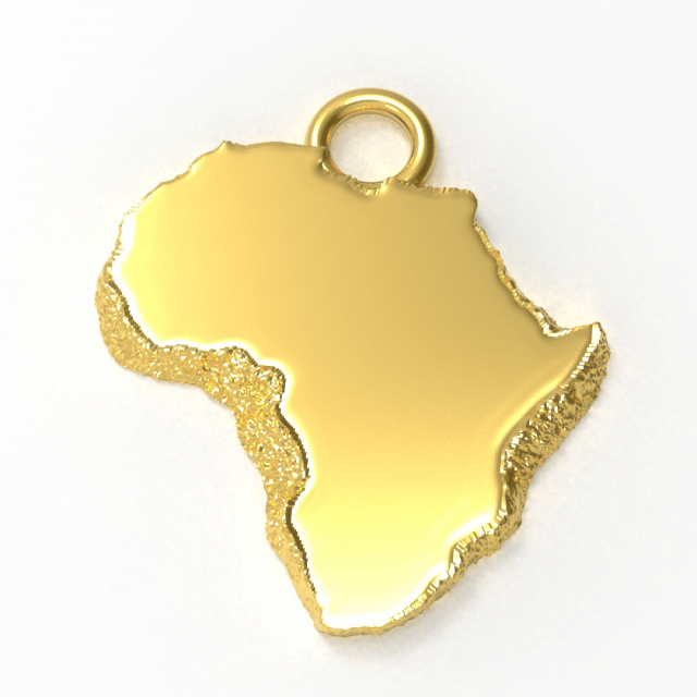 africa nugget pendant 3D प्रिंट मॉडल .c4d .max .obj .3ds .fbx .stl .blend 