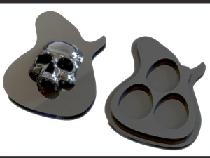 skull plectrum holder 3D Print Model