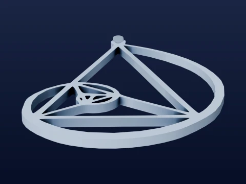 Elipse Pendant Castable STL for Lost Wax Casting 3D Print Model