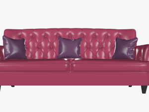 realistic leather sofa 3D 模型