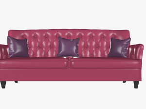 realistic leather sofa 3Dモデル
