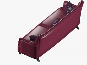 realistic leather sofa 3Dモデル