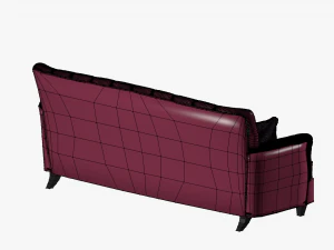 realistic leather sofa 3D Model