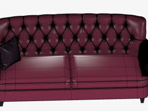 realistic leather sofa 3Dモデル