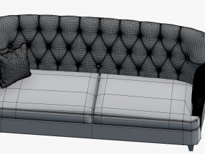 realistic leather sofa 3Dモデル