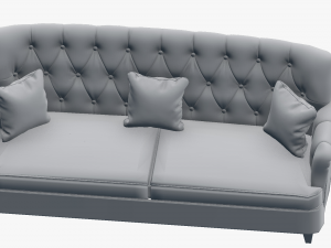 realistic leather sofa 3Dモデル
