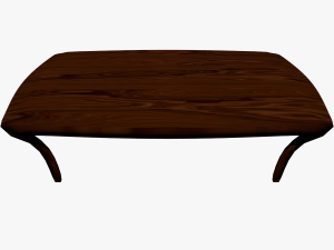 wooden table low poly 3D 모델