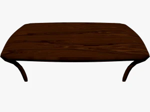 деревянный стол низкополигональная 3D Модель