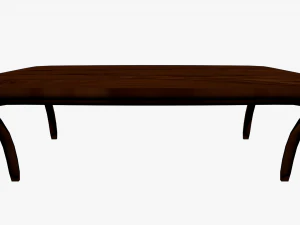 wooden table low poly 3D Model