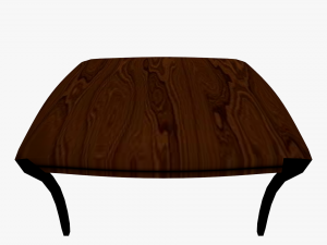 wooden table low poly 3Dモデル