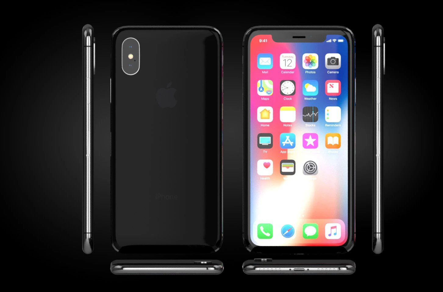 iphonex 3D Model .c4d .max .obj .3ds .fbx .stl .blend 