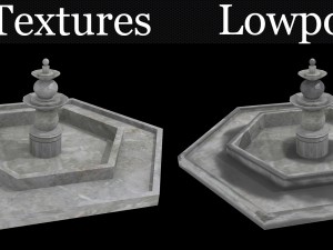 fountain lowpoly 3D Model