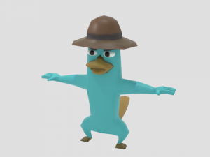 platypus perry lowpoly Modelo 3D