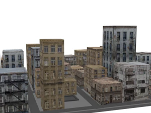 cityscape lowpoly vr - ar ready 3D Model