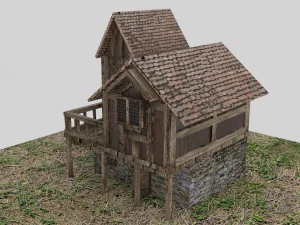 medieval house 4k 3D Model