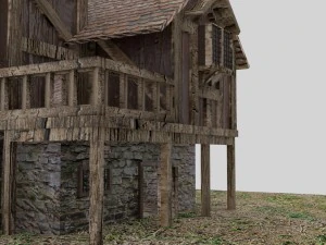 medieval house 4k 3D Model