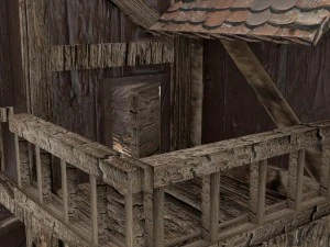 medieval house 4k 3D Model