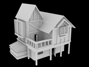 medieval house 4k 3D Model