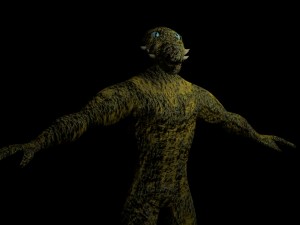 reptilian humanoid vr - ar - low-poly 3D Model