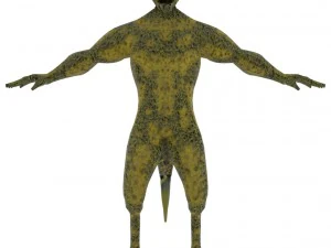 reptilian humanoid vr - ar - low-poly 3D Model