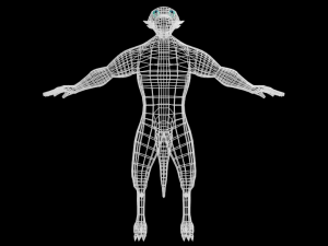 reptilian humanoid vr - ar - low-poly 3D मॉडल
