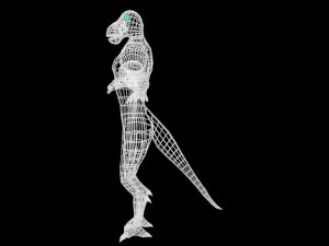 reptilian humanoid vr - ar - low-poly 3D मॉडल
