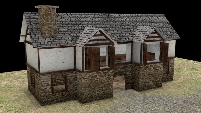 medieval house 4k 3D मॉडल .c4d .max .obj .3ds .fbx .stl .blend 