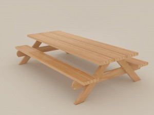 picnic bench 3Dモデル