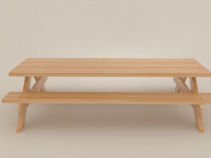 picnic bench 3D 모델