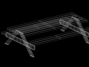 picnic bench 3D 모델