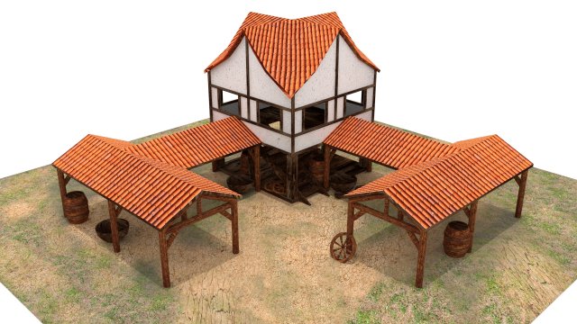 town center 4k 3D Model .c4d .max .obj .3ds .fbx .stl .blend 